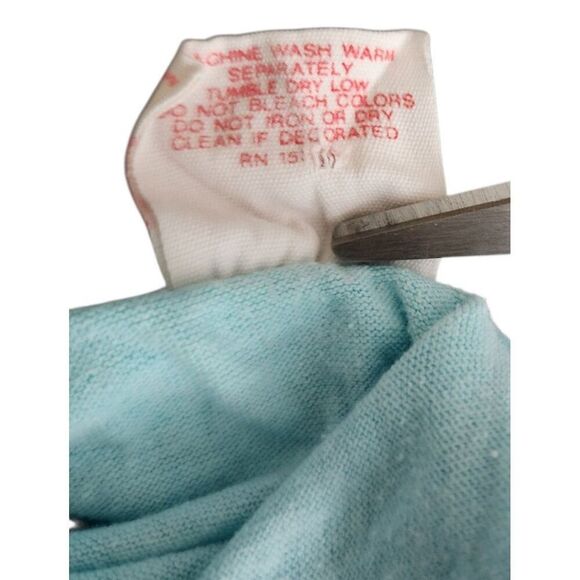 Vintage 80s Cat Bear Las Vegas Tourist Tshirt Womens Size XL Blue - Picture 7 of 7